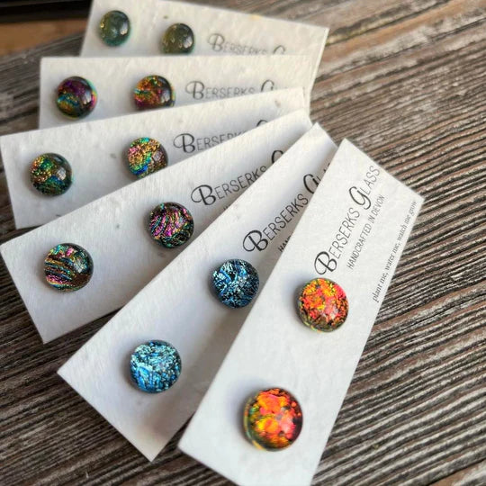 Fused Glass Dichroic Studs