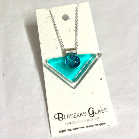 Triangle Deco Aqua necklace