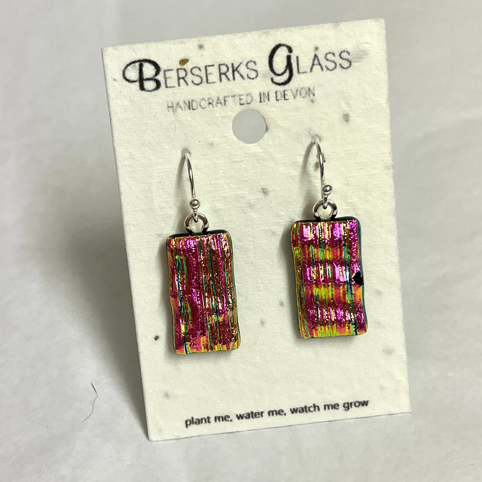 Dazzle Pink Fizz drop earrings hypoallergenic