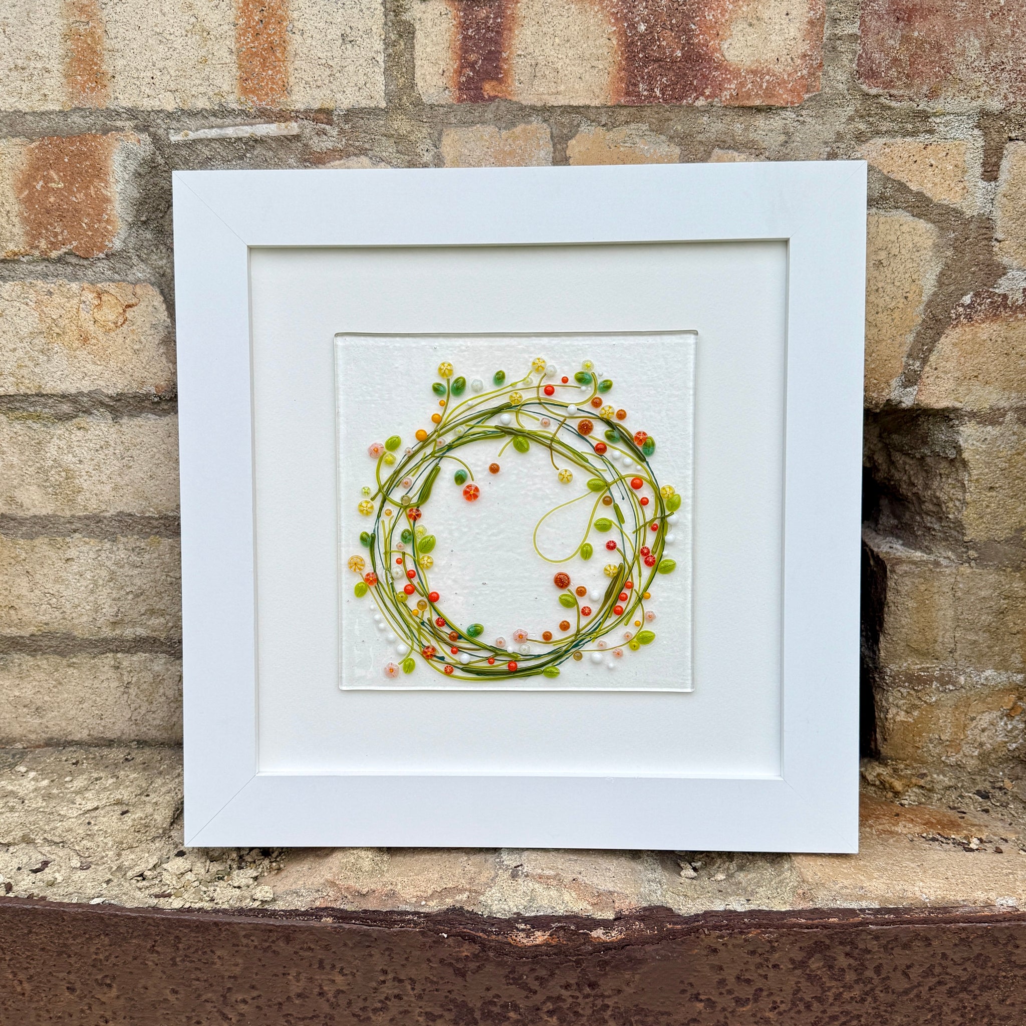 Harvest Ring” – Studio original Fused Glass Wall Art