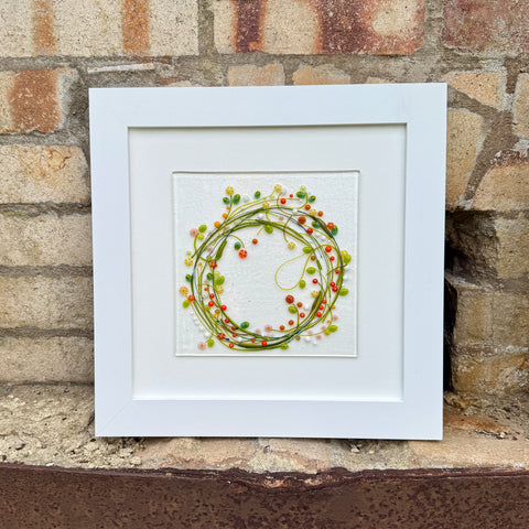 Harvest Ring” – Studio original Fused Glass Wall Art