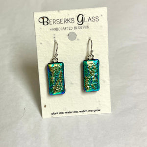 Dazzle iridescent drop earrings hypoallergenic