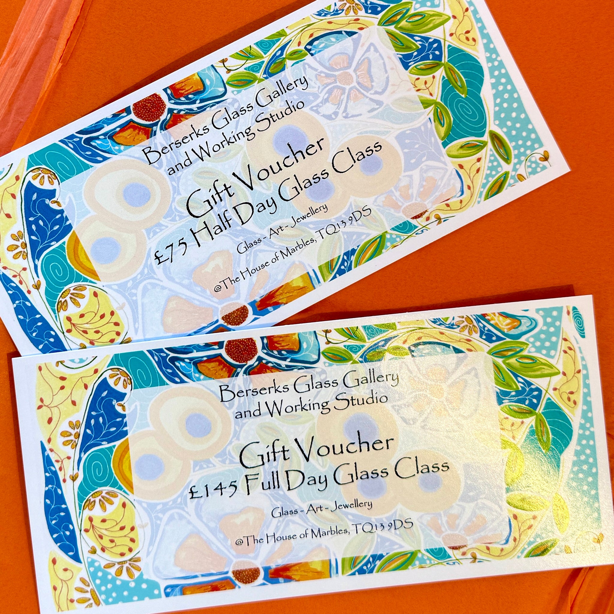 Glass Workshop gift vouchers