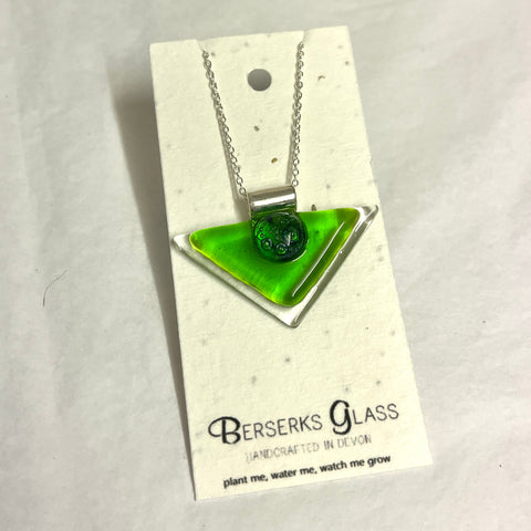 Triangle Deco Spring Green necklace