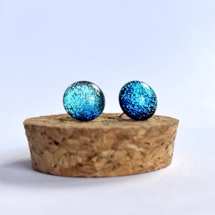 Fused Glass Dichroic Studs