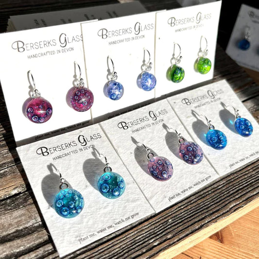 Fused Glass Bubble Drops