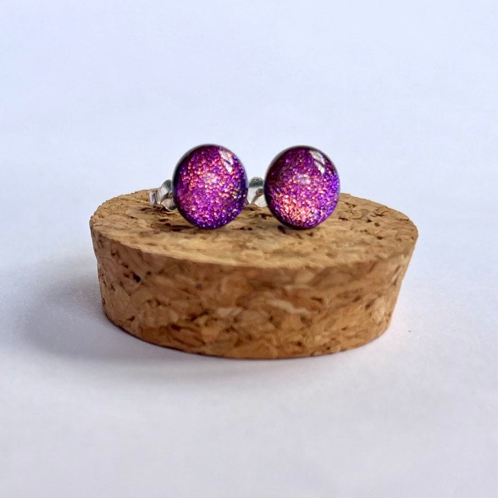 Fused Glass Dichroic Studs