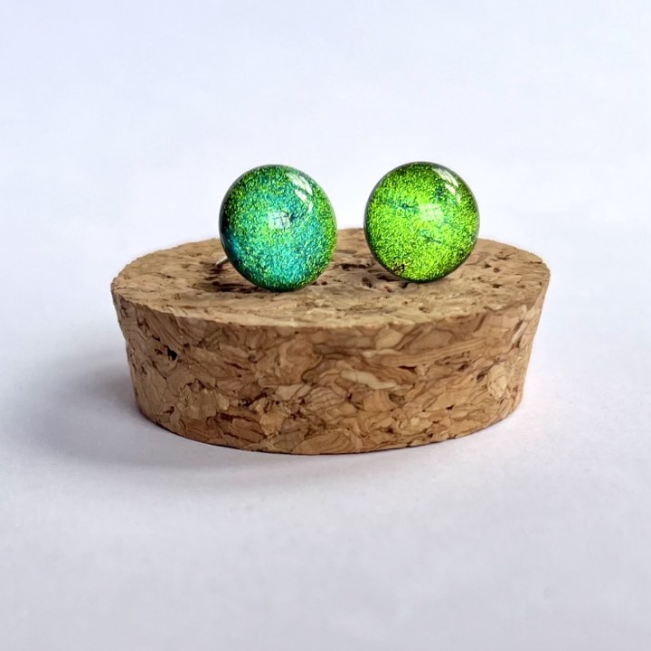 Fused Glass Dichroic Studs