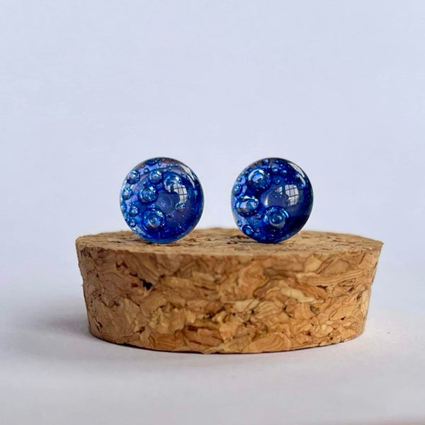 Fused Glass Bubble Studs