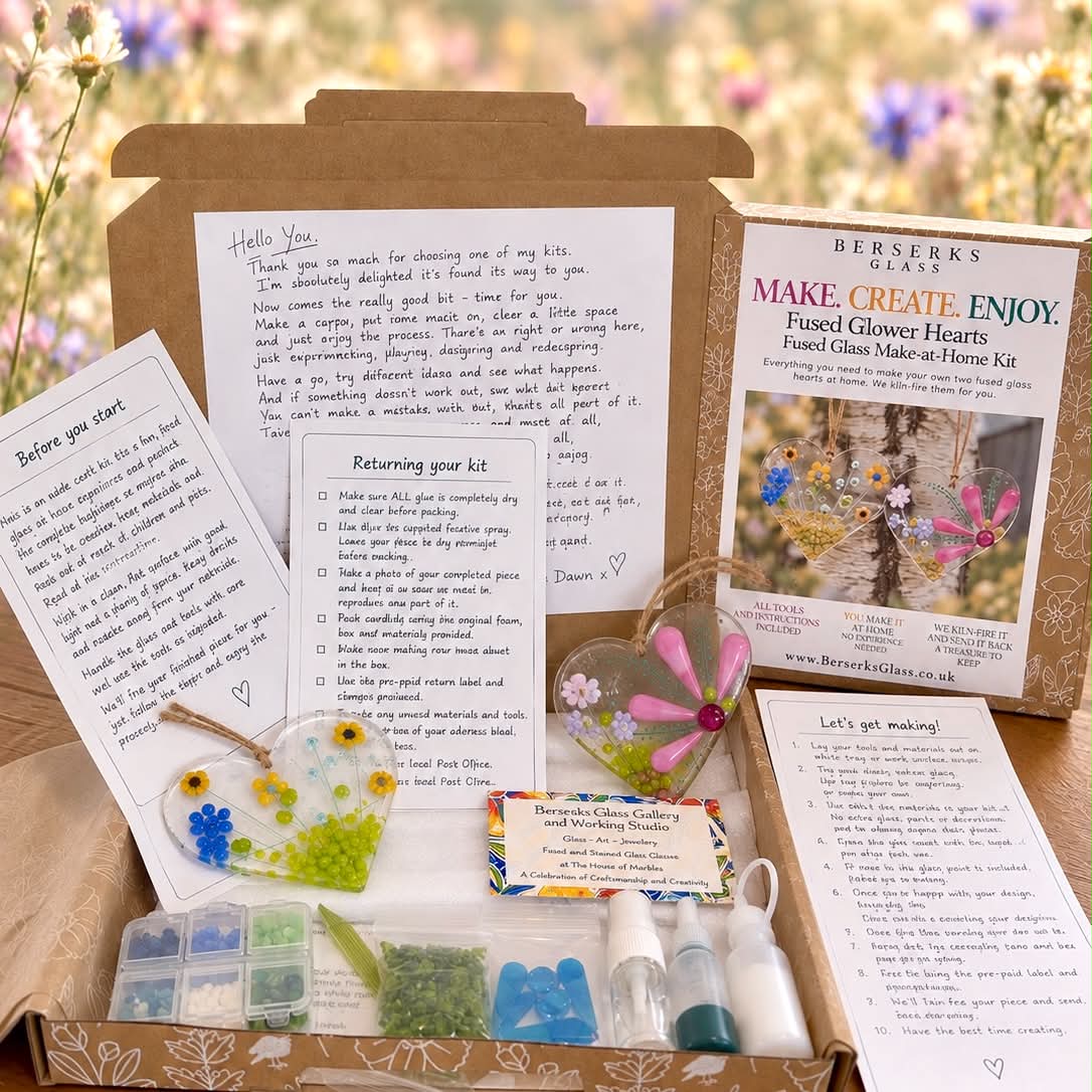 Wildflower Hearts – Fused Glass Make-at-Home Kit