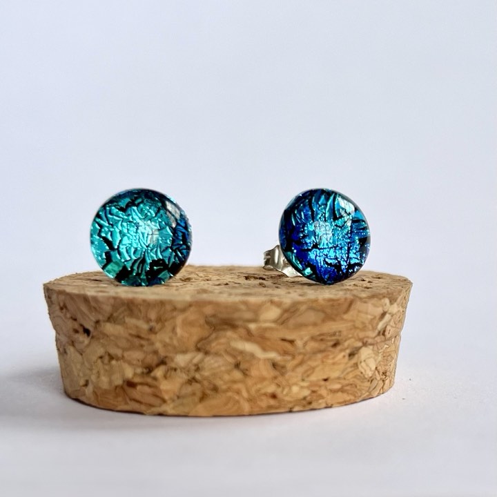 Fused Glass Dichroic Studs