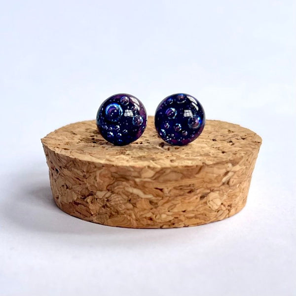 Fused Glass Bubble Studs