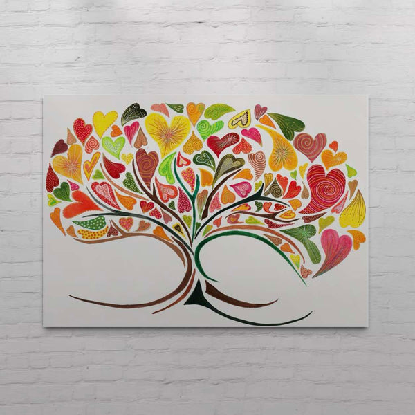 Les Bois 4 Seasons Autumn Heart Tree Print