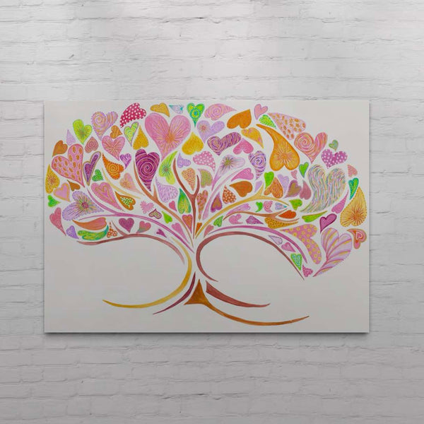 Les Bois 4 Seasons Spring Heart Tree Print