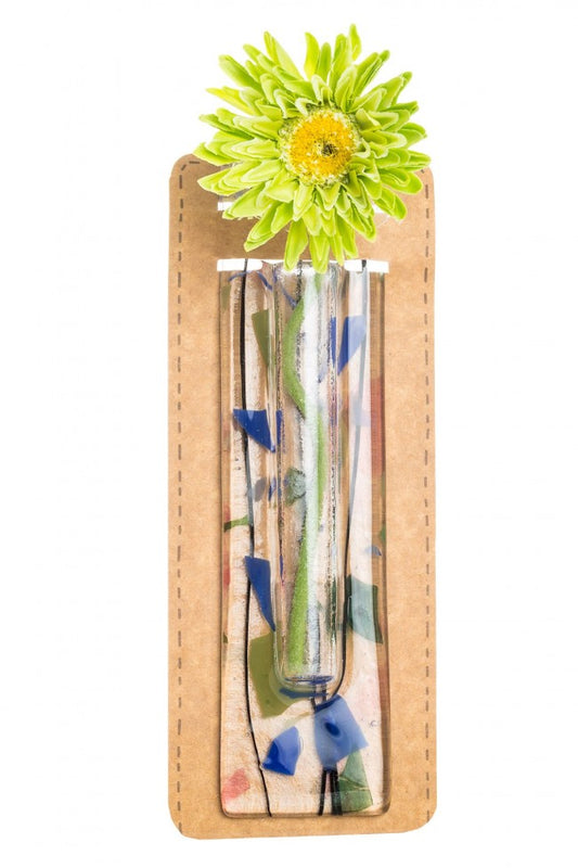 Wall Hanging Flower Pocket - Blue and Green