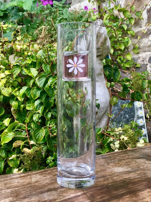 Daisy Tall Vase - Pink