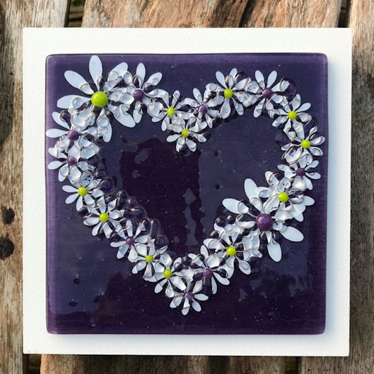 Daisy Wall Art Panel - Medium - Purple