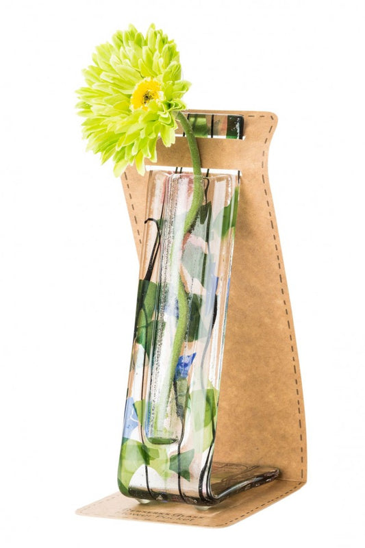 Table Top Flower Pocket - Blue and Green